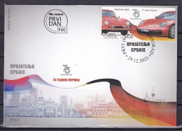 SERBIA 2023,FRIENDS OF SERBIA,75 YEARS OF PORSCHE, CAR,FDC - Serbia