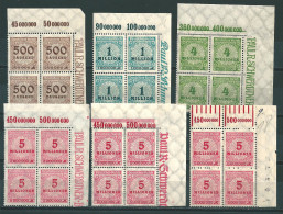 MiNr. 313 - 317 ** Oberrand Bogenecken - Unused Stamps