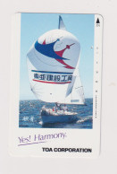 JAPAN  - Sailing Yacht Magnetic Phonecard - Giappone