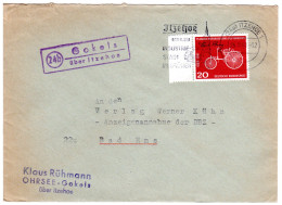 BRD 1961, Landpost Stpl. 24b GOKELS Auf Brief M. 20 Pf.  - Sammlungen