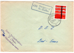 BRD 1962, Landpost Stpl. 6311 STANGENROD Kr. Gießen Auf Brief M. 20 Pf.  - Verzamelingen