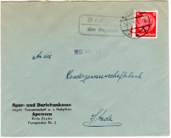 DR 1938, Landpost Stpl. BECKDORF über Buxtehude Auf Brief V. Apensen M. 12 Pf.  - Lettres & Documents