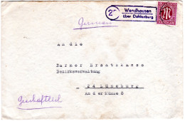 1945, Landpost Stpl. WENDHAUSEN über Dahlenburg Auf Brief M. 12 Pf.  - Storia Postale