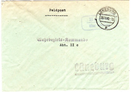DR 1940, Landpost Stpl. BARUM über Lüneburg Auf Feldpost Brief  - Lettres & Documents