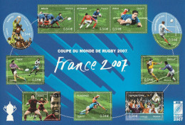 France 2007 6ème Coupe Du Monde De Rugby Organisée Par La France Bloc Feuillet N°110 Neuf** - Neufs