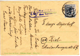 1948, Landpost Stempel 24 BUCHHOLZ über Ratzeburg Auf Karte M. 12 Pf. - Verzamelingen