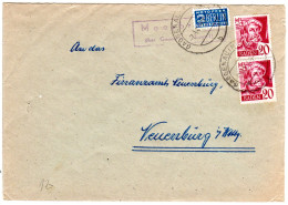 BRD 1949, Landpost Stpl. MOOSBRONN über Gaggenau Auf Karte M. 10 Pf. - Bade