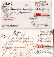 Preussen 1862/64, HEILIGENSTADT, 2 Paket Briefe M. Versch. Stempeln U. Etiketten - Covers & Documents