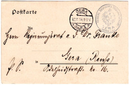 DR 1914, Portofreie Postsache D. Kaiserl. Dt. Telegraphenamt GERA - Cartas & Documentos