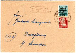 1949, Landpost Stpl. 2 HAASOW über Cottbus Auf Brief M. 8+16 Pf. SBZ - Covers & Documents