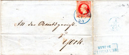 Hannover, 1 Gr. Auf Brief V. K2 Harburg M. Rücks. R2 Buxtehude U. Fingerhut York - Hanover