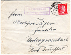 DR 1942, Landpost Stpl. KATTENHORN über Radolfzell Auf Brief M. 12 Pf. - Lettres & Documents