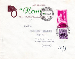 Italien 1955, 25+50 L. Espresso Auf Arti Grafiche Firmenbrief V. Rom - Ohne Zuordnung