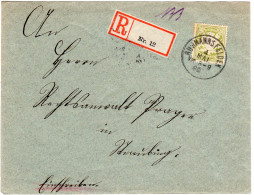 Bayern 1908, EF 30 Pf. Auf Einschreiben Brief V. K1 RUHMANNSFELDEN N. Straubing - Lettres & Documents