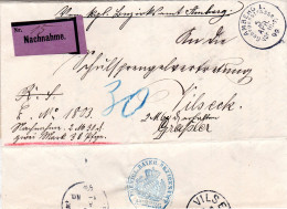 Bayern 1899, Nachnahme Brief V. AMBERG GEORGENGASSE N. Vilseck. - Cartas & Documentos