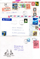 Norwegen, 7 Briefe M. Versch. Frankaturen, Dabei Einschreiben, Porto Usw. - Covers & Documents