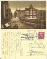 DR 1930, 15 Pf. Auf Farb AK Tram+Rödingsmarkt M. Hochbahn V. Hamburg N. Estland - Other & Unclassified