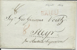 Italien Neapel 1804, Brief M. Rotem L1 NAPOLI Nach Steyr In Österreich. - Sin Clasificación