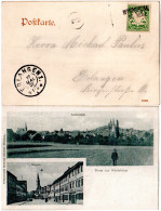 Bayern 1906, L2-Aushilfstpl. WINDSHEIM Auf Gruss Aus-AK M. 5 Pf. - Briefe U. Dokumente