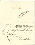 Bayern 1849, L2 München Auf Porto Brief N. Landshut - Covers & Documents