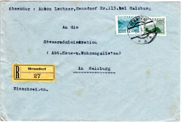 Österreich 1934, 12+64 Gr. Auf Einschreiben Brief V. HENNDORF, Salzburg - Lettres & Documents