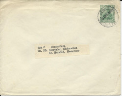 DP Türkei 1911, 5 C. Ganzsache Brief V. Jerusalem N. Niederaulau - Turquia (oficinas)