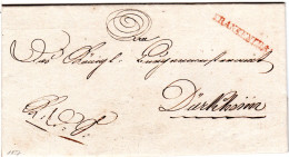 Bayern 1827, Kl. Roter L1 FRANKENTHAL Auf Schönem Bief N. Dürkheim - Prefilatelia