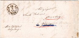 Württemberg 1870, K1 REICHENBACH M. Kopfstehendem Datum Auf Brief N. Ebersbach - Cartas & Documentos