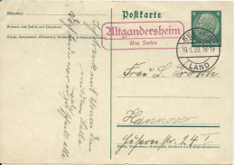 DR 1939, Landpost Stpl. Altgandersheim ü. Seesen In Rot Auf 6 Pf. Ganzsache - Lettres & Documents