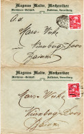 Österreich 1908, 2 Firmenbriefe M. 10 H. V. SATTEINS Va. M. Versch. Entwertung - Covers & Documents