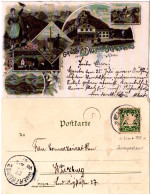 Bayern 1897, Postablage-K1 WENDELSTEINHAUS Auf Litho-AK M. 5 Pf. (Sem 175.-) - Covers & Documents