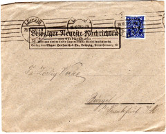 DR 1922, 6 Mk. M. Perfin Firmenlochung Auf  Brief V. Leipzig - Briefe U. Dokumente