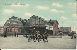NL, Rotterdam Maasstation, Bahnhof M. Perde Kutsche, Ungebr. Farb AK - Estaciones Sin Trenes