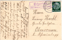 DR 1937, Landpost Stpl. ERHARTING über Mühldorf Auf Karte M. 6 Pf. - Lettres & Documents