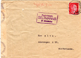 DR 1942, Posthilfstelle SELTMANNS Sibratshofen Auf Zensur Brief V. Kempten N. NL - Cartas & Documentos