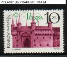 POLAND 1987 RENOVATION OF KRAKOW SERIES 5 NHM UNESCO World Heritage Site Architecture - Nuevos