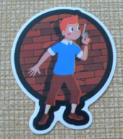 THEME TINTIN / BD : AUTOCOLLANT REPRESENTATION MODERNE DE TINTIN - Stickers