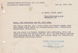 37135# DOCUMENT Daté D' HAGONDANGE 30 JUILLET 1943 Pour WOLFISHEIM BAS RHIN - Historische Dokumente