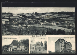 AK Bad Schallerbach, Hotel Bellevue, Eisenbahner-Kurheim, Sprudel  - Otros & Sin Clasificación