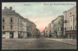 AK Grieskirchen /Ob.-Oest., Stadtplatz Mit Geschäften  - Autres & Non Classés