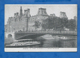 CPA - 75 - Paris - Le Pont D'Arcole Et L'Hôtel-de-Ville - Non Circulée - Bridges