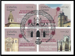 ESPAGNE SPANIEN SPAIN ESPAÑA 2021 CARNET SANTIAGO'S ROADS:BASQUE COUNTRY-LA RIOJA ED 5470-3 MI 5520-3 YT 5225-8 SC 4502a - Used Stamps