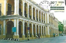 Macau & Maximun Card,  Health Services Building, Macau 1983 (1111) - Salute