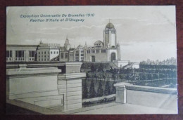 Cpa Bruxelles ; Exposition Universelle De 1910 - Pavillon D'Italie Et D'Uruguay - Expositions Universelles