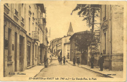 Cp ST MARTIN EN HAUT 69 - La Grande-Rue, La Poste - Autres & Non Classés