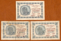 1920-1930 // MINES DOMANIALES DE LA SARRE // 8 Billets // 5x Un Franc & 3 X Cinquante Centimes - 1947 Saarland
