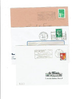 42 RIVE DE GIER-SAINT CHAMOND 3 Enveloppes Flammes SECAP Non Codées Et Codées Ponts Et églises (155) - Mechanical Postmarks (Advertisement)