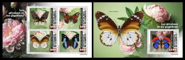 Djibouti  2023 Peonies & Butterflies. (420) OFFICIAL ISSUE - Papillons