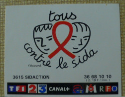 AUTOCOLLANT TOUS CONTRE LE SIDA - Stickers