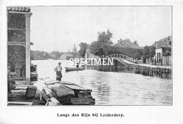 Prent - Langs Den Rijn Bij Leiderdorp  - 8.5x12.5 Cm - Other & Unclassified